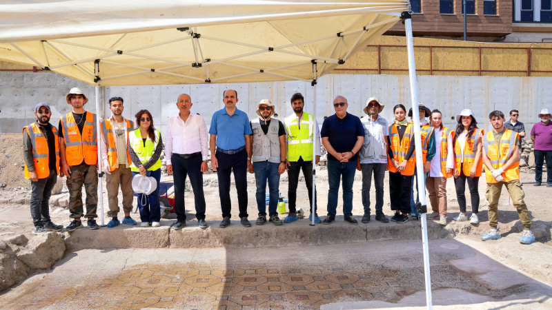 BAŞKAN ALTAY VE BAŞKAN KAVUŞ ARKEOLOJİK PARK ALANINDA İNCELEMELERDE BULUNDU