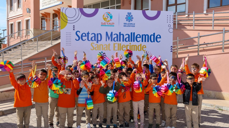 Selçuklu'nun sanat vizyonu tüm ilçeyi sarıyor! “SETAP Mahallemde Sanat Ellerimde” projesi Sızma'da h