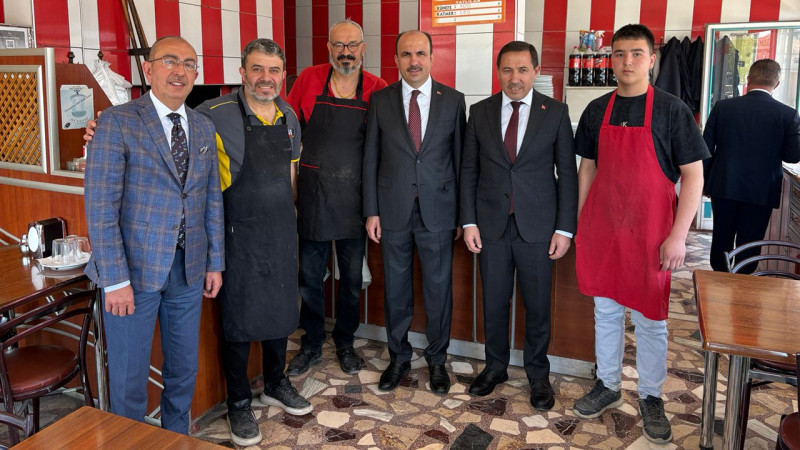 Konya’da üçlü zirve sokakta! Esnafla samimi görüşme