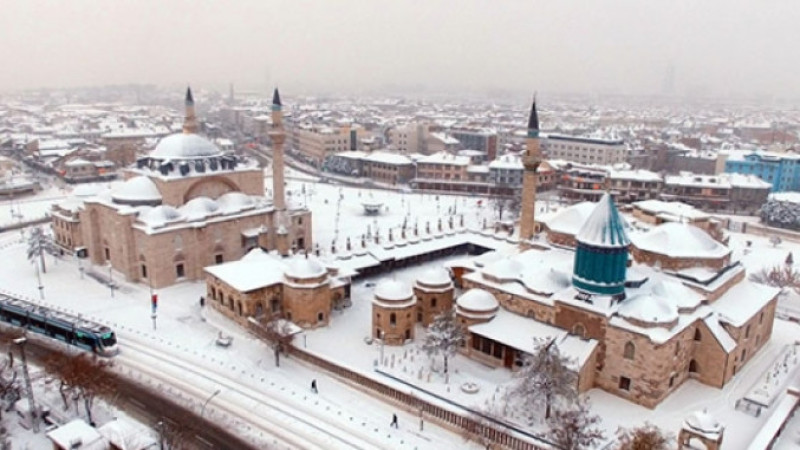 Konya’da Kar Yağışı Başladı