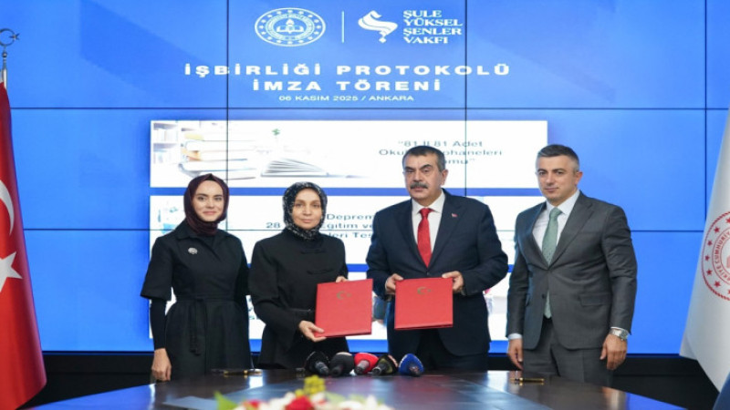 MEB İLE ŞULE YÜKSEL ŞENLER VAKFI ARASINDA İŞ BİRLİĞİ PROTOKOL