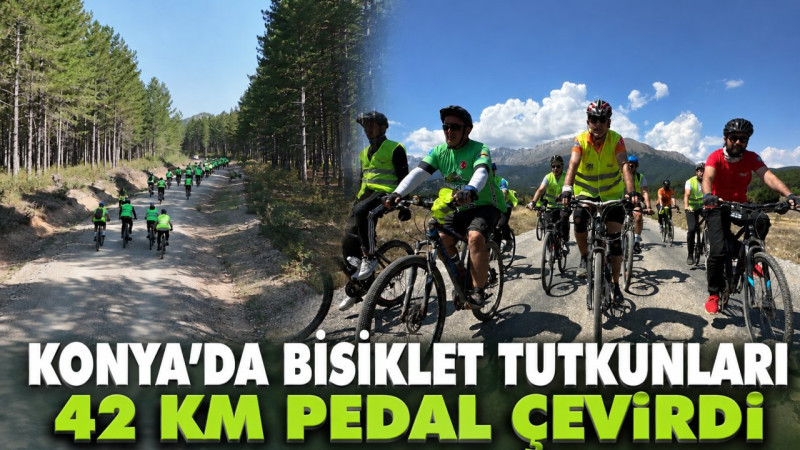 Konya’da Bisiklet Tutkunları Beyşehir’in Tarihi ve Doğasında 42 Kilometre Pedal Çevirdi!