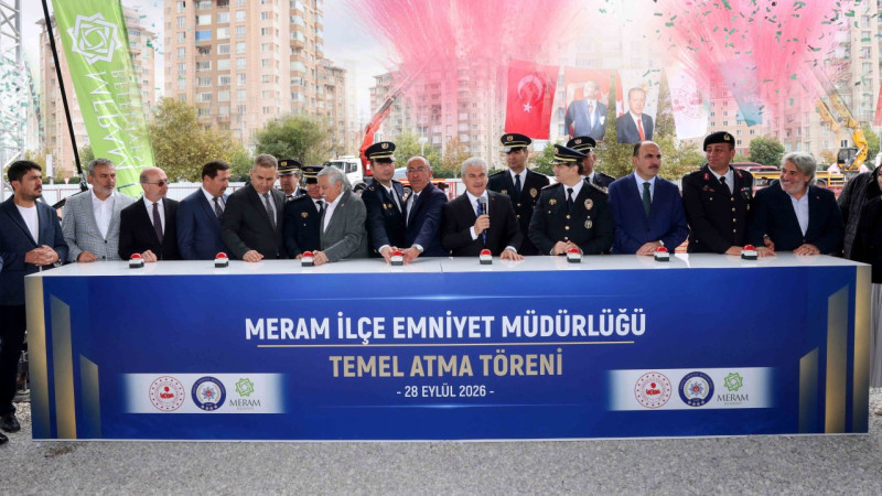 Meram’da Kamu Yatırımları Büyüyor; Yeni Emniyet Binasının Temeli Atıldı